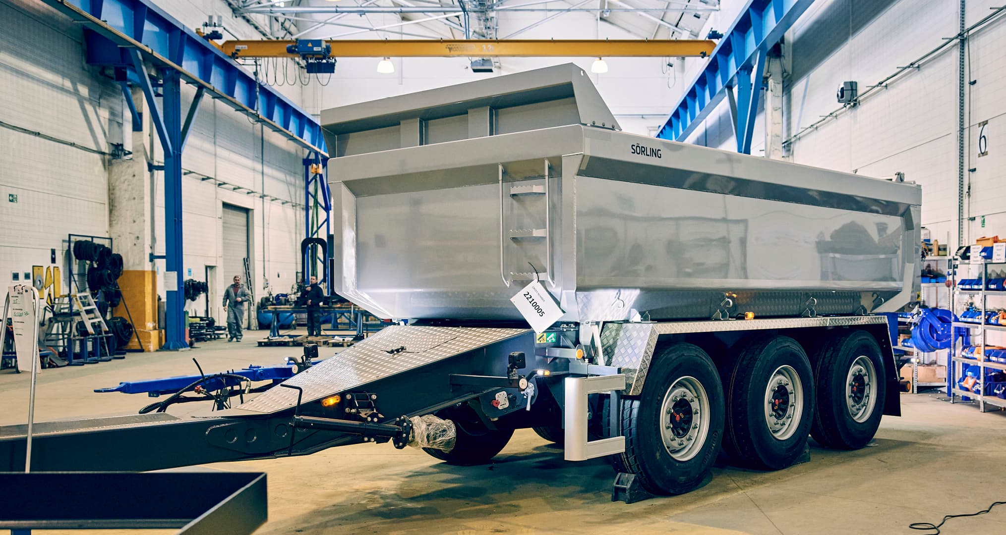 Sörling trailer in production hall